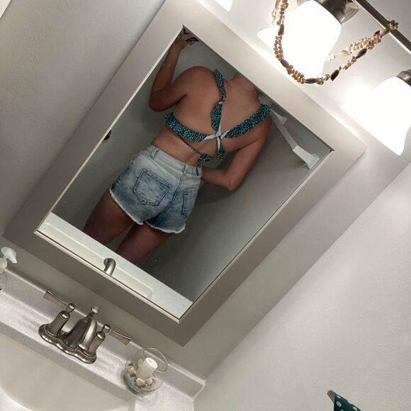 SHEIN Polka Dot Ruffle Triangle Bikini - Picture 9 of 9